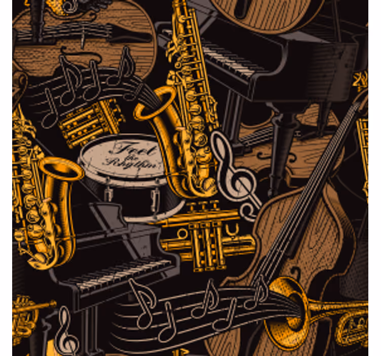 Posavasos frikis con diseño de instrumentos musicales - TenVinilo