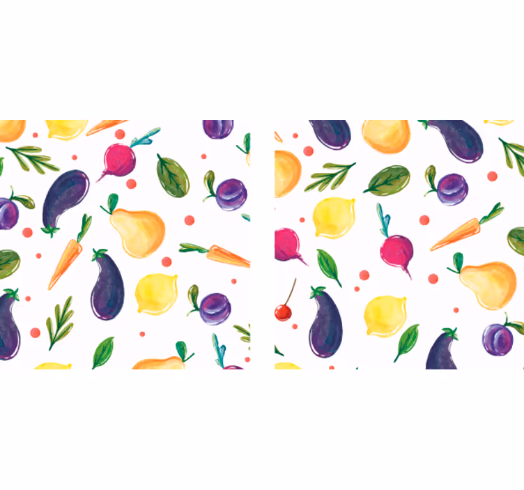 Posavasos moderno patrón de frutas coloridas - TenVinilo