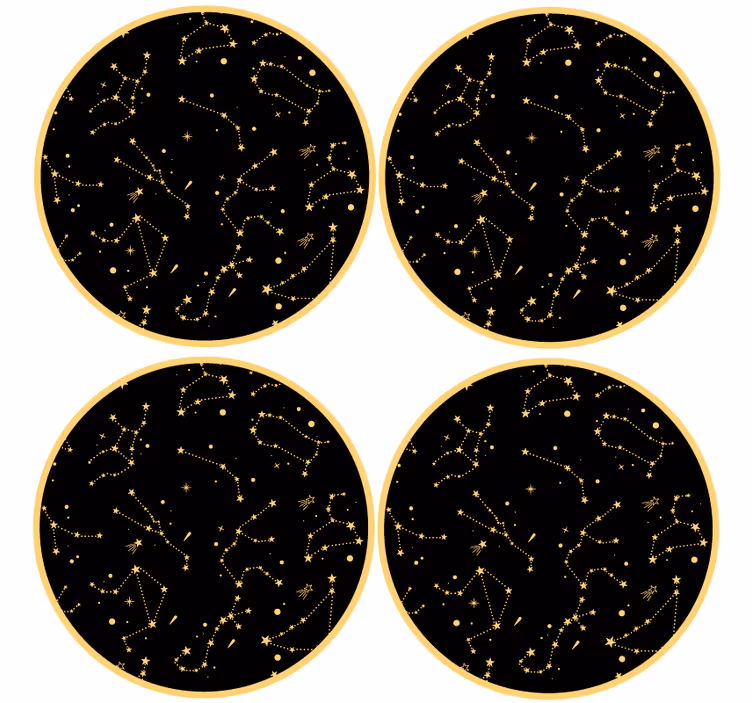 Posavasos frikis elementos del patrón celestial - TenVinilo