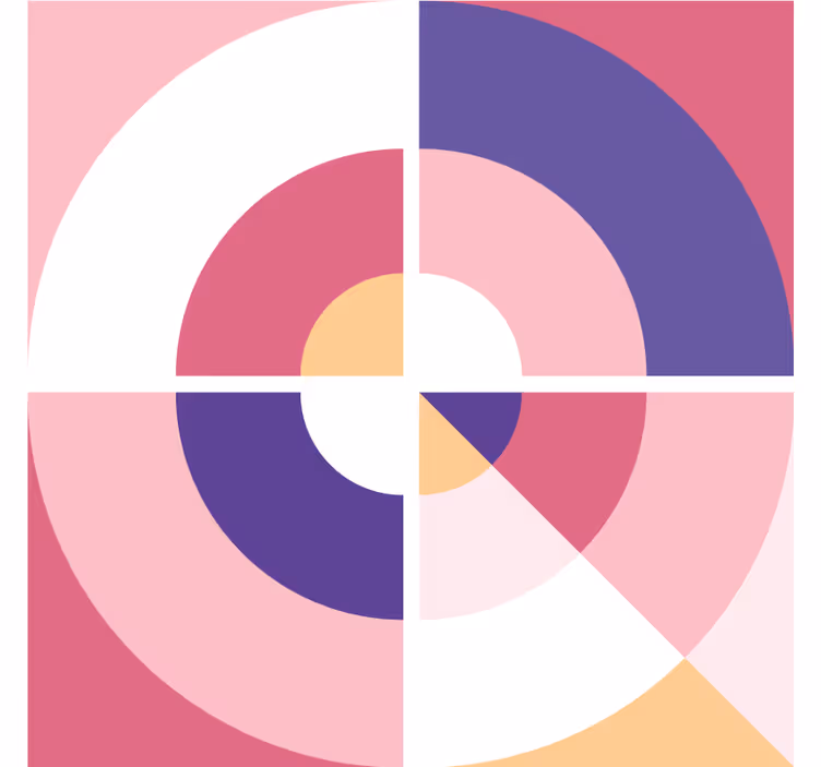 Posavasos moderno formas coloridas geométricas - TenVinilo