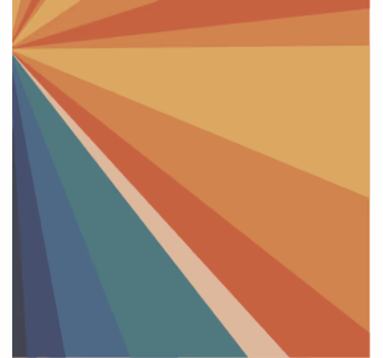 Posavasos rayos de color geométricos - TenVinilo