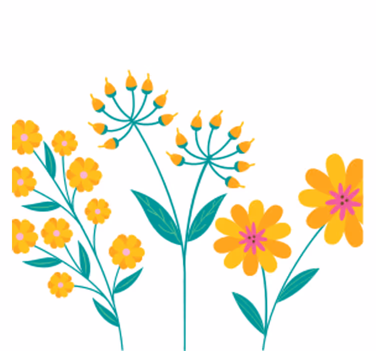 Posavasos cerveza composición de flores vibrantes - TenVinilo