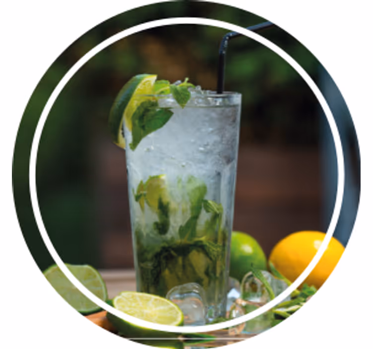 Posavasos moderno bebida refrescante de menta - TenVinilo