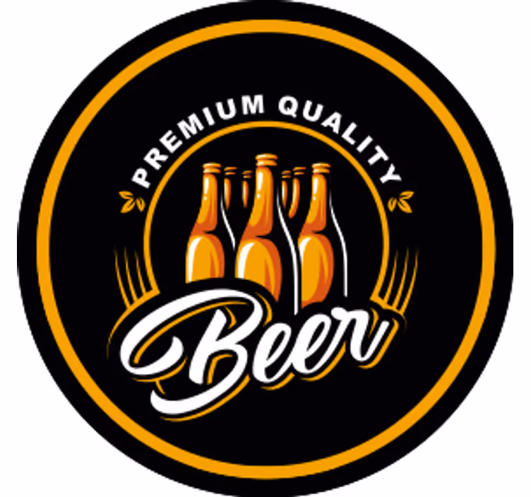 Posavasos cerveza emblema de bebida de calidad premium - TenVinilo