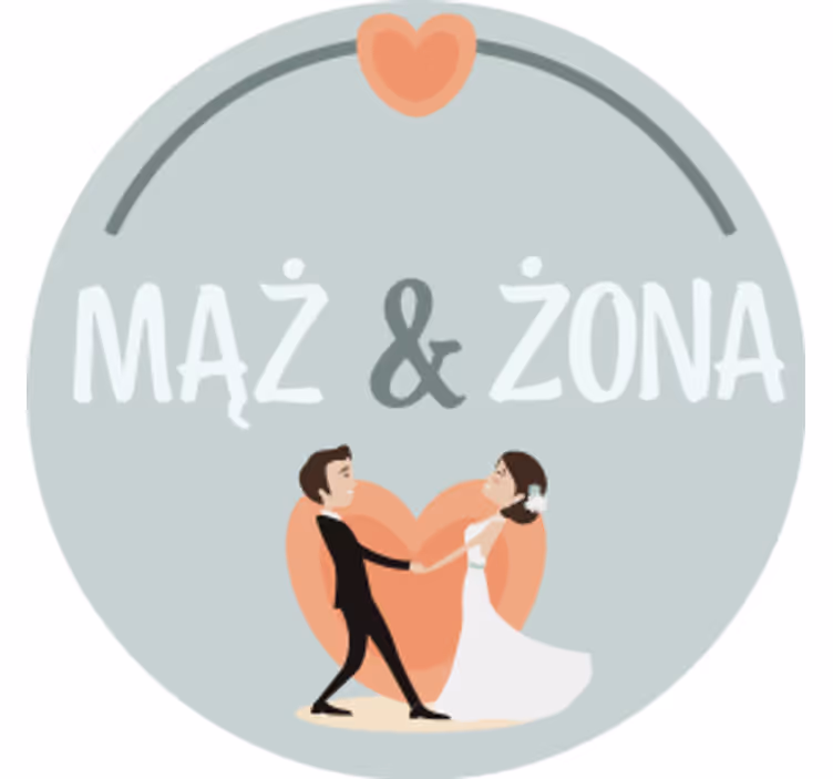 Posavasos boda pareja novia novio corazón - TenVinilo