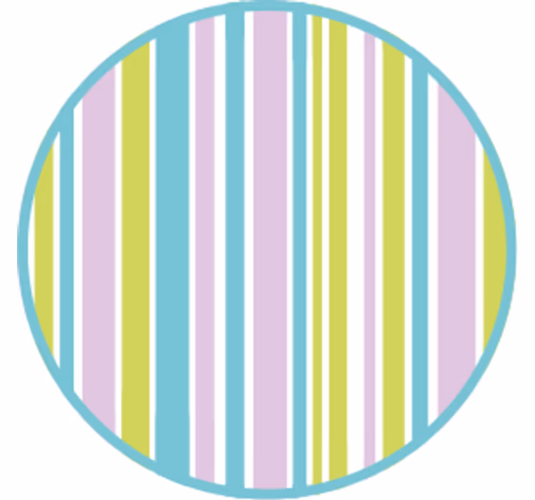 Posavasos círculo rayas coloridas - TenVinilo