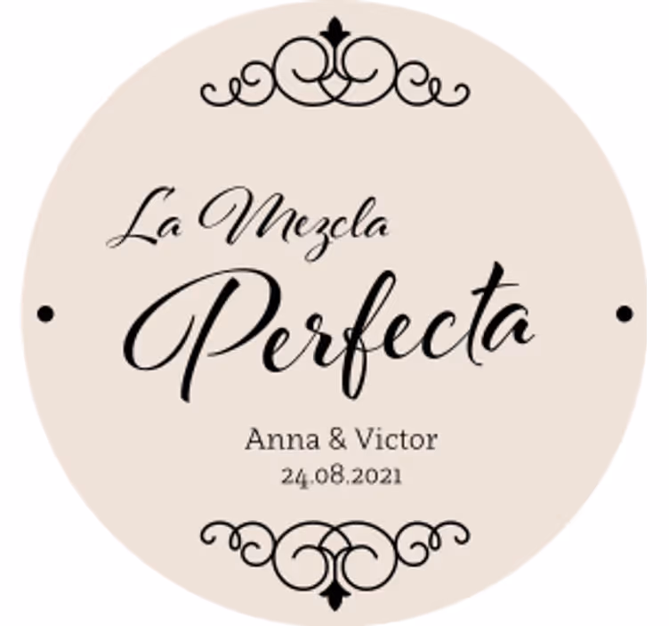 Posavasos boda La mezcla perfecta - TenVinilo