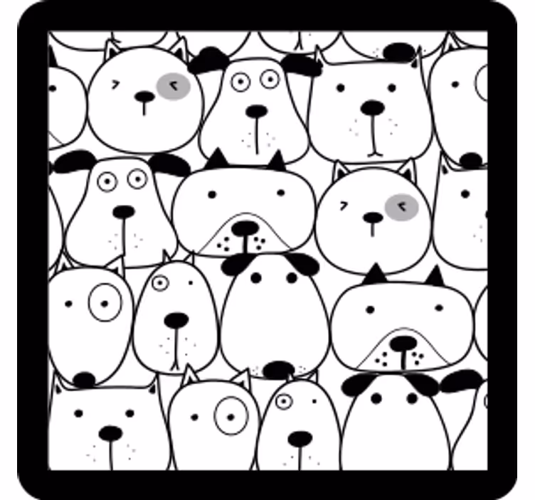 Posavasos frikis caras de perros fantasiosas - TenVinilo