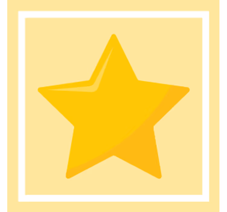 Posavasos moderno forma de estrella amarilla bold - TenVinilo