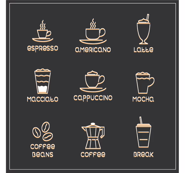 Posavasos con frases de cafés y bebidas - TenVinilo