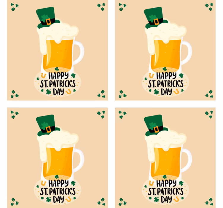 Posavasos cerveza taza festiva de cerveza - TenVinilo