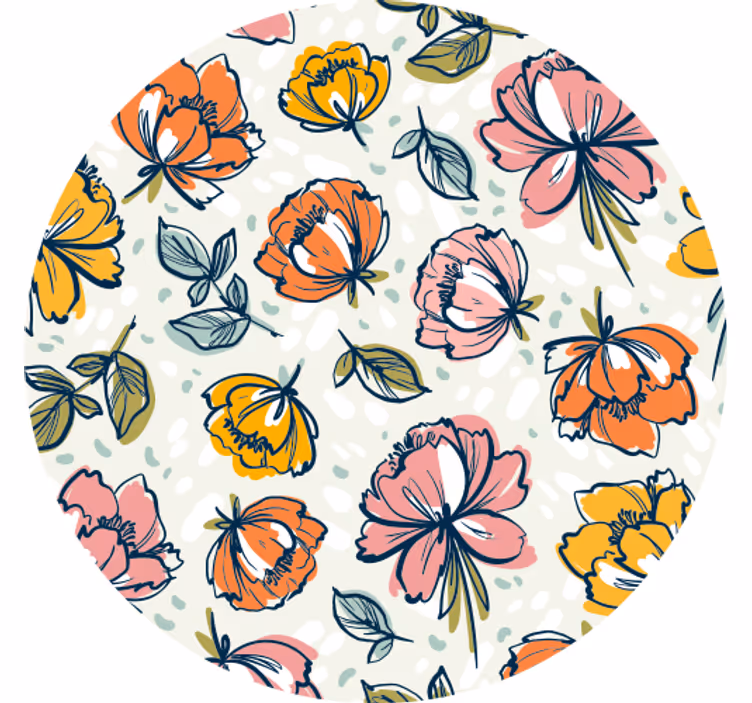 Posavasos moderno estilo de impresión botánica - TenVinilo