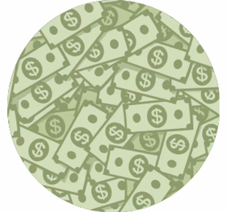 Posavasos moderno gráfico de patrón de dinero - TenVinilo