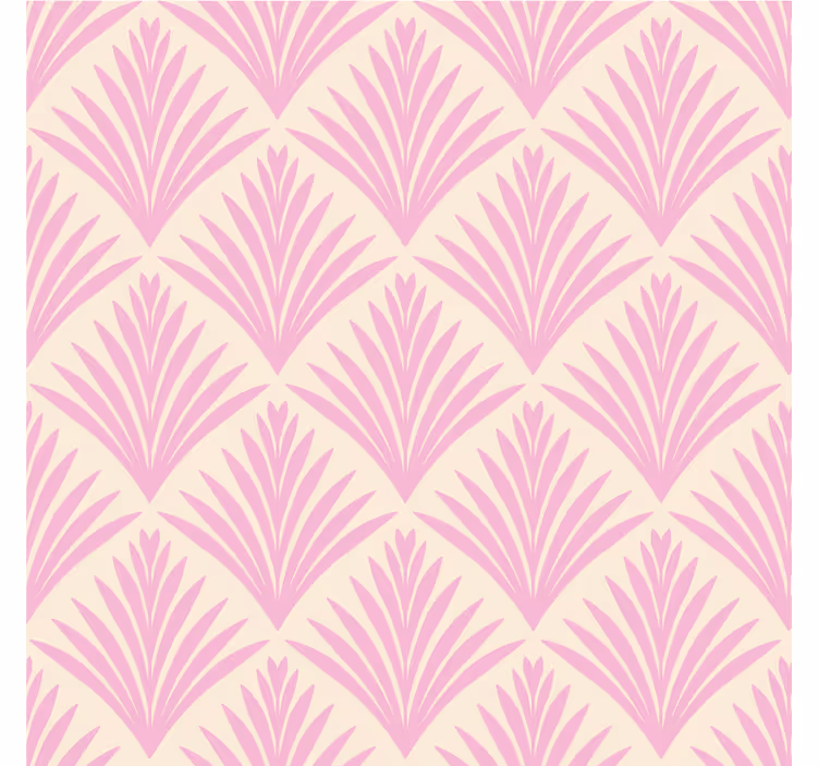 Posavasos patrón de hojas rosa pálido - TenVinilo