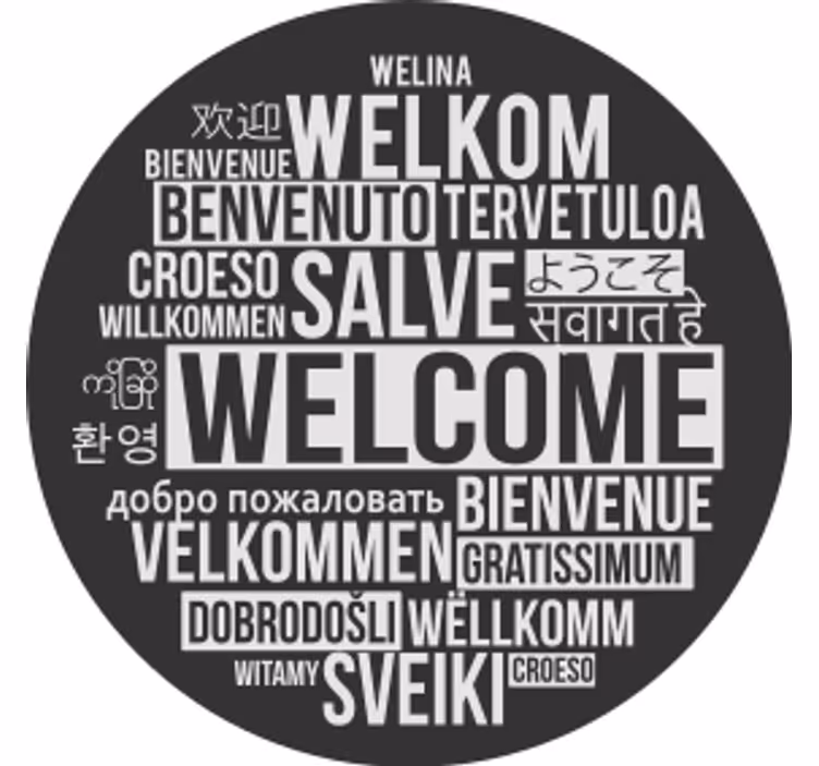 Posavasos cerveza bienvenido en varios idiomas - TenVinilo