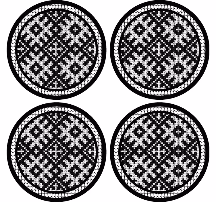 Posavasos con diseño de punto tejido - TenVinilo