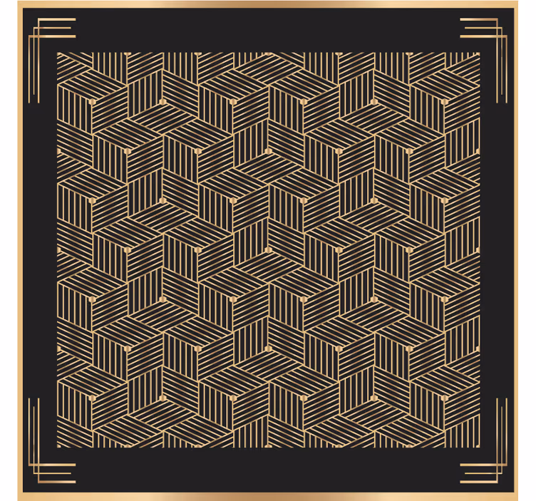 Posavasos motivo geométrico de hojas - TenVinilo