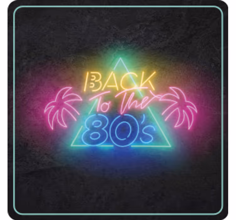 Posavasos vintage neon retro de los 80 - TenVinilo