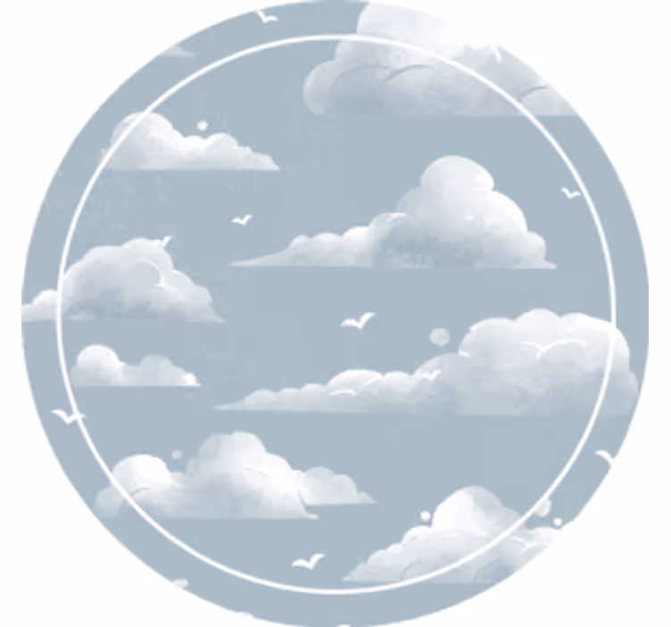 Posavasos diseño de cielo nublado - TenVinilo