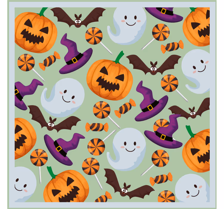 Posavasos halloween calabazas y fantasmas - TenVinilo