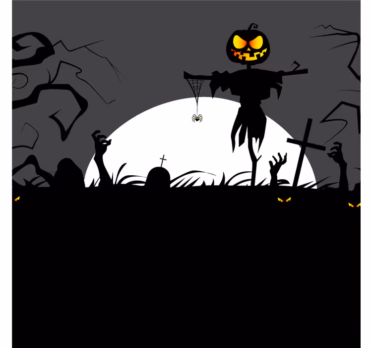 Posavasos halloween espantapájaros con calabaza - TenVinilo