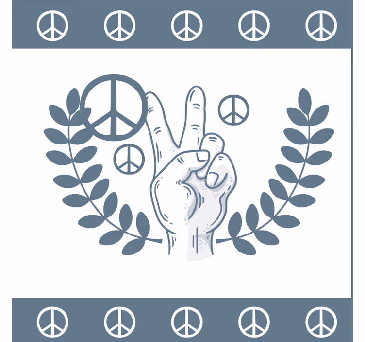 Posavasos con frases símbolo de paz y victoria - TenVinilo