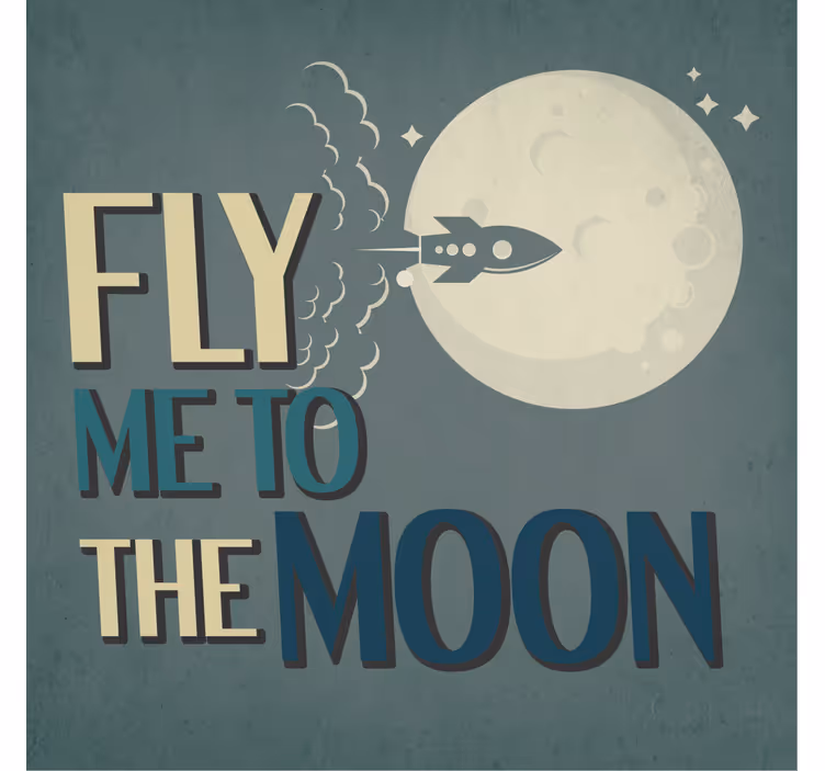 Posavasos con frases cohete lanzándose hacia la luna - TenVinilo