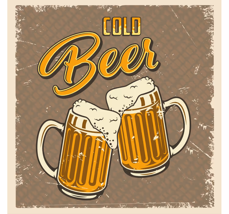 Posavasos cerveza jarras de cerveza espumosa - TenVinilo