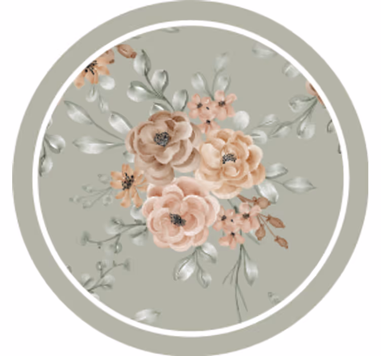 Posavasos moderno motivo floral elegante - TenVinilo