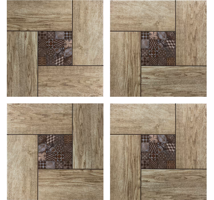 Posavasos de azulejo con diseño de textura madera - TenVinilo
