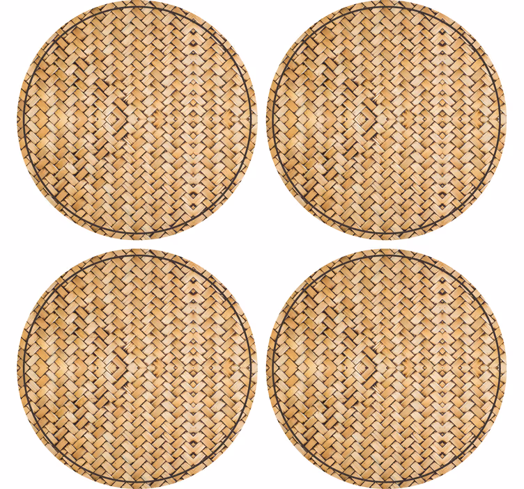 Posavasos elementos circulares texturizados - TenVinilo