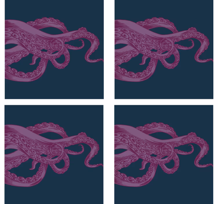 Posavasos frikis ilustración de pulpo intrincada - TenVinilo