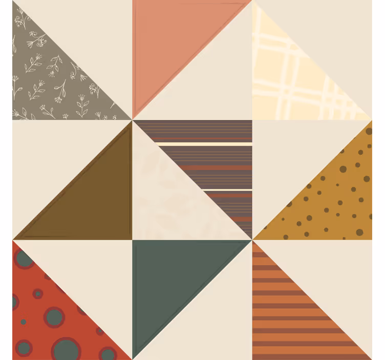 Posavasos segmentos de color geométricos - TenVinilo