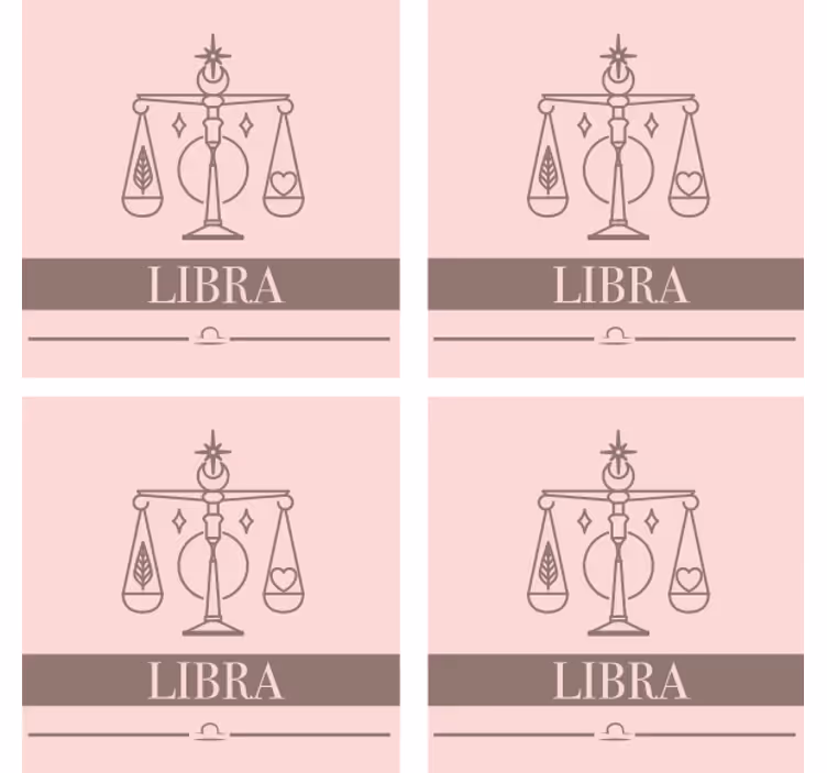 Posavasos con frases libra escala zodiacal - TenVinilo