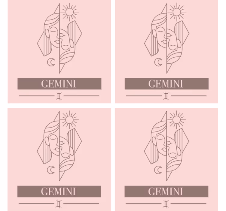 Posavasos con frases caras dual del zodiaco - TenVinilo