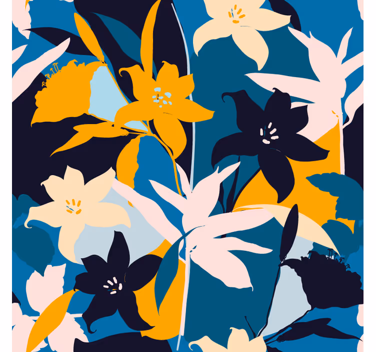 Posavasos moderno motivo floral vivo - TenVinilo