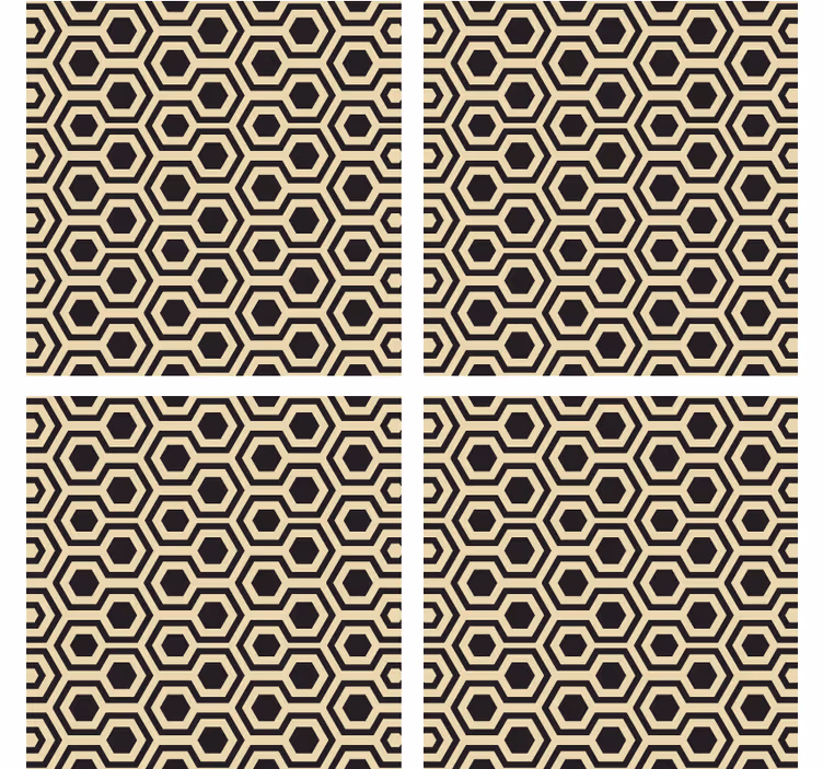 Posavasos diseño de patrón de panal - TenVinilo