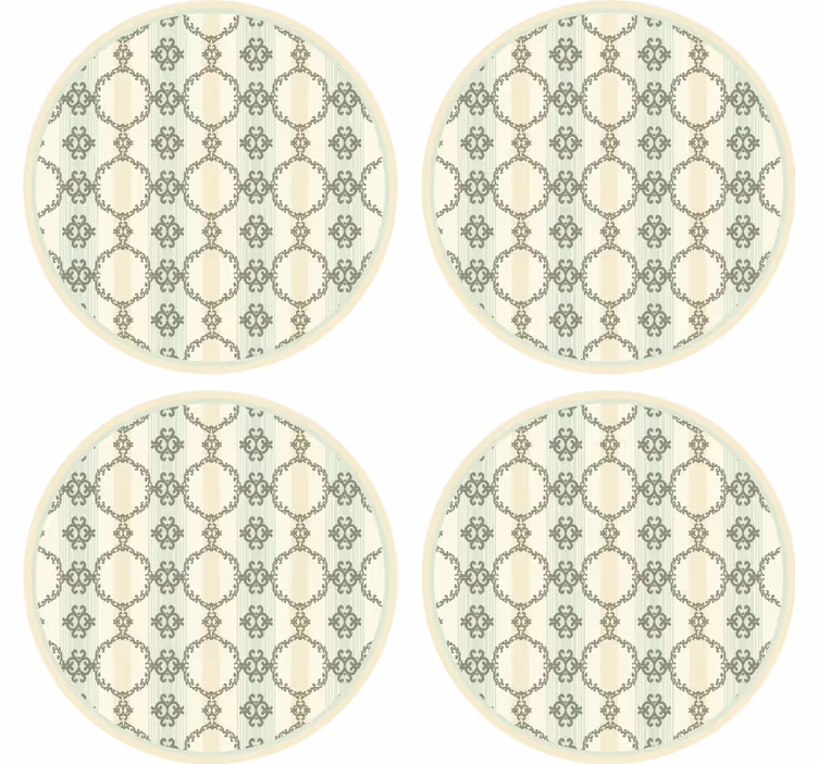 Posavasos con patrones circulares intrincados - TenVinilo