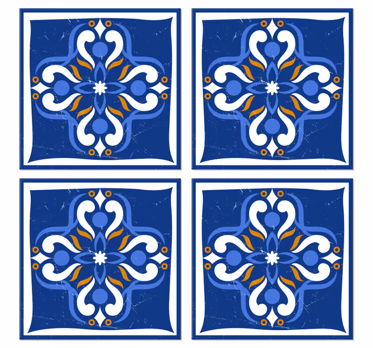Posavasos azulejo Azulejo mediterráneo clásico - TenVinilo