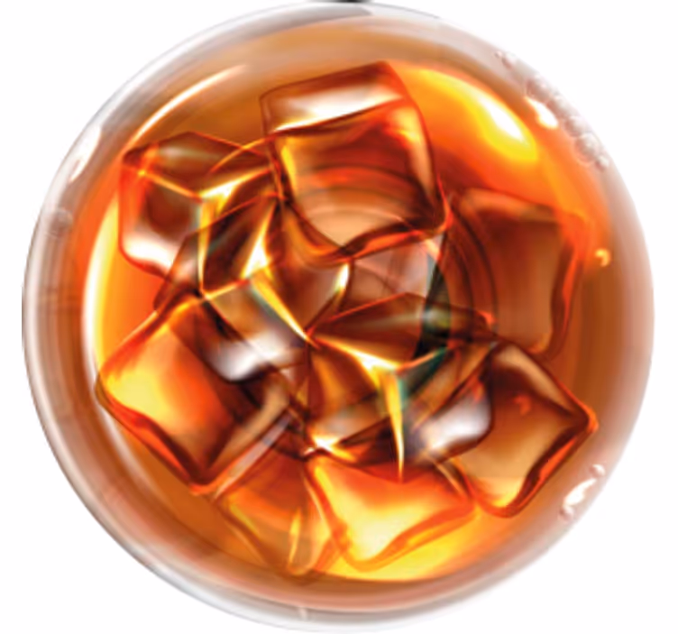 Posavasos vaso de whisky con hielo - TenVinilo