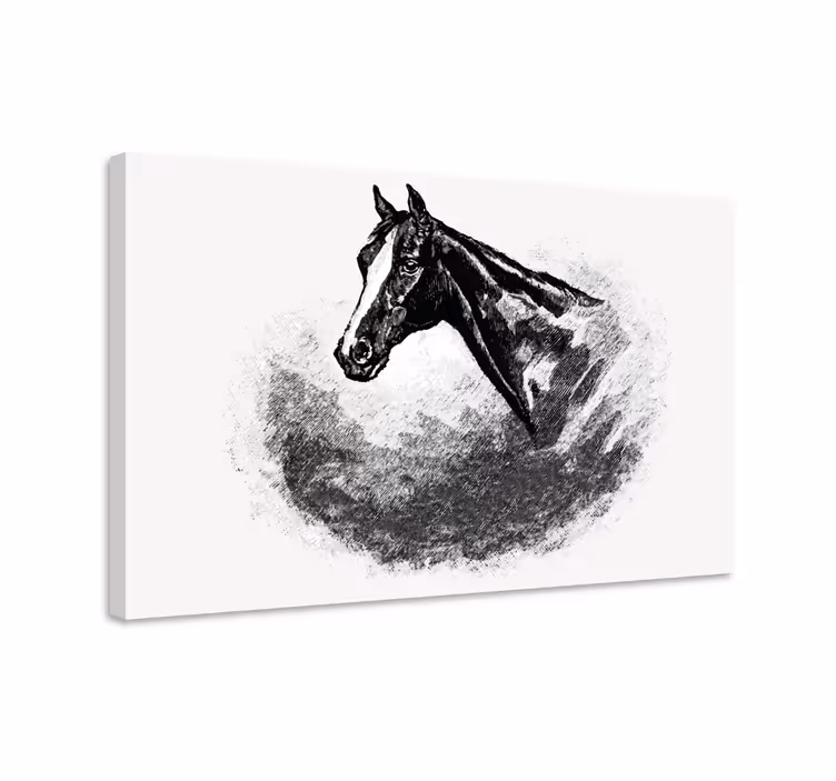 Cuadro caballos caballos de grafito - TenVinilo