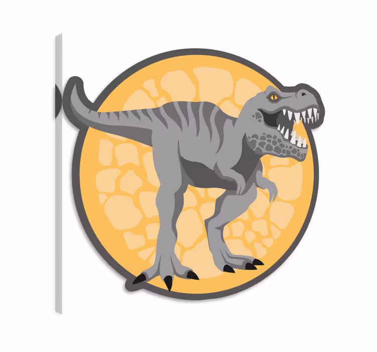 Cuadro de dinosaurios fondo de t-rex dibujado a mano - TenVinilo