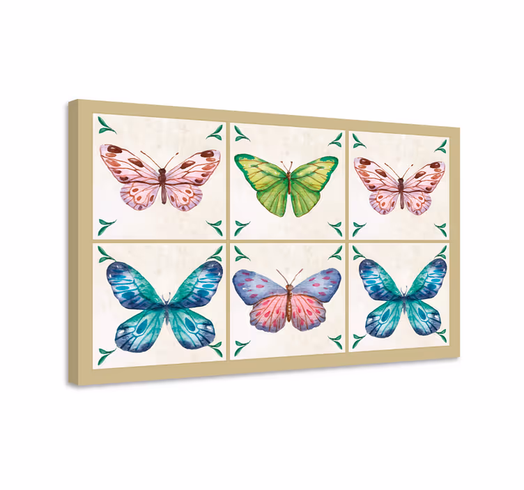 Cuadro mariposas azulejos de mariposas - TenVinilo