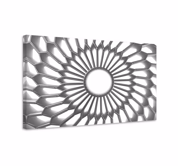 Cuadro 3D profundidad mandala blanco - TenVinilo