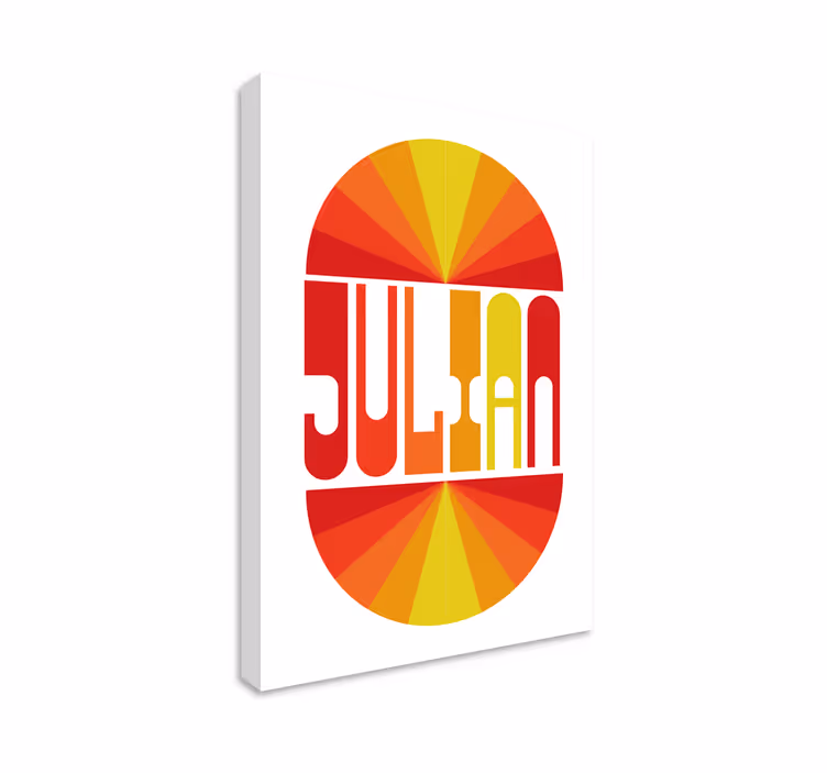 Cuadro retro vintage nombre personalizado del amanecer - TenVinilo