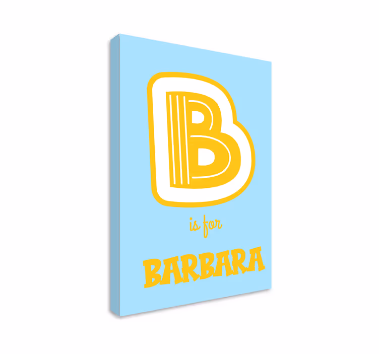 Cuadro personalizable Alfabeto inicial y nombre - TenVinilo