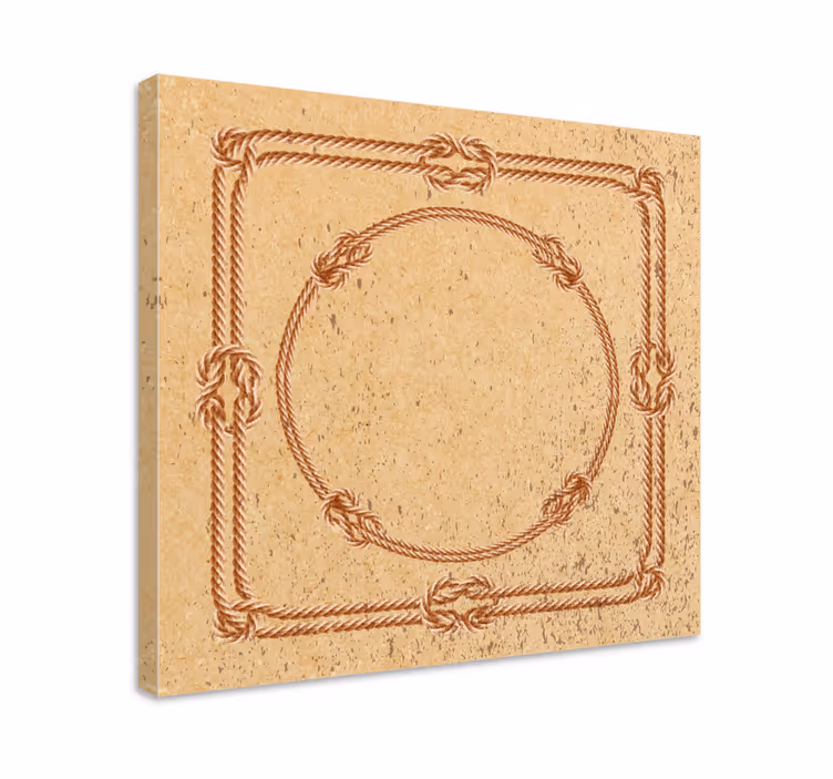 Cuadro figuras geométricas relieve del marco de cuerda - TenVinilo