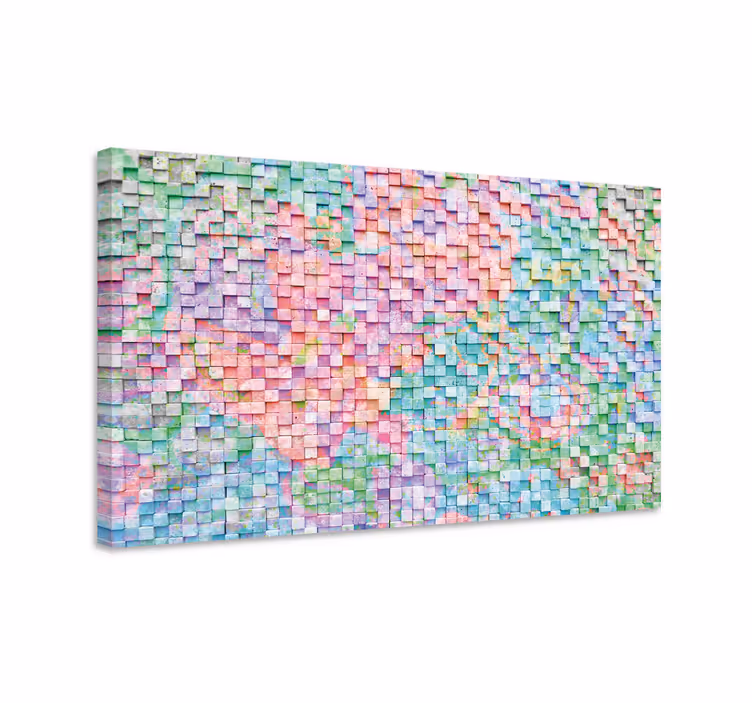 Cuadro mosaico cuadrados multicolores - TenVinilo