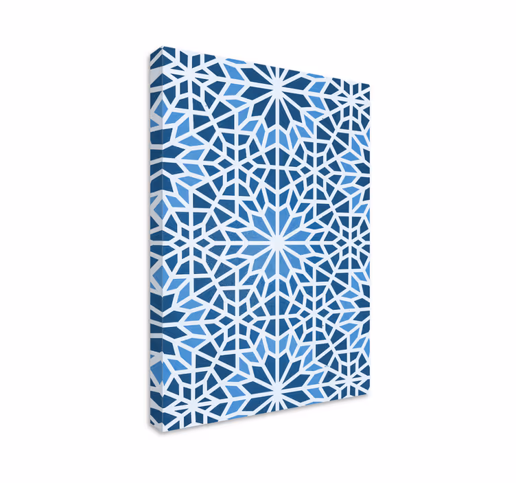 Cuadro mosaico árabe tonos azules - TenVinilo