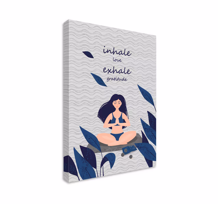 Cuadro zen frase inhale y exhale - TenVinilo